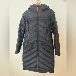 Indygena Black Hooded Puffer Coat - Women’s Size M